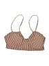 Unbranded Stripes Brown Swimsuit Top Size S (estimated) - photo 1