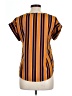 Speed Control 100% Polyester Stripes Orange Short Sleeve Blouse Size L - photo 2