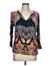 Lee 100% Rayon Blue 3/4 Sleeve Blouse Size L - photo 1