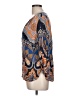 Lee 100% Rayon Blue 3/4 Sleeve Blouse Size L - photo 5