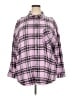 BP. Plaid Pink Long Sleeve Button-Down Shirt Size 2X - photo 1