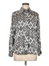 Zara Print Silver Long Sleeve Blouse Size M - photo 1