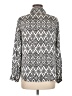 Zara Print Silver Long Sleeve Blouse Size M - photo 2