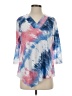 Allison Daley Tie-dye Blue 3/4 Sleeve Blouse Size S (petite) - photo 1
