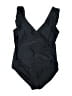 Marina West Solid Black One Piece Swimsuit Size L - photo 1