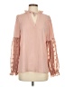 Shein Pink Long Sleeve Blouse Size 4 - photo 1