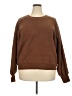 Time and Tru 100% Polyester Solid Brown Pullover Sweater Size 20 - photo 1