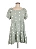 Blu Pepper Polka Dots Gray Casual Dress Size M - photo 1