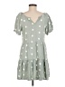 Blu Pepper Polka Dots Gray Casual Dress Size M - photo 2