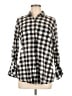 MICHAEL Michael Kors Checkered-gingham Black Long Sleeve Button-Down Shirt Size M - photo 1