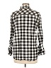 MICHAEL Michael Kors Checkered-gingham Black Long Sleeve Button-Down Shirt Size M - photo 2