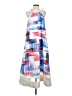 SB 100% Polyester Graphic Blue Cocktail Dress Size XS - photo 1