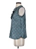 J.Crew 100% Silk Teal Sleeveless Silk Top Size 2 - photo 5