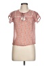 Speechless Orange Short Sleeve Blouse Size L - photo 1