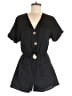 Unbranded Solid Black Romper Size S - photo 1