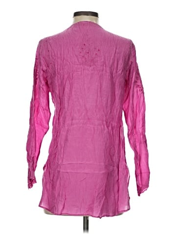 Glam Long Sleeve Silk Top (view 2)
