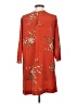MNG Suit 100% Polyester Print Orange Casual Dress Size 4 - photo 2