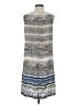 Dana Buchman 100% Polyester Print Gray Casual Dress Size S - photo 2