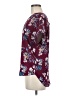 Pink Rose 100% Polyester Floral Burgundy Short Sleeve Blouse Size M - photo 5
