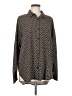 12th Tribe Print Black Long Sleeve Blouse Size M - photo 1