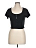 Willow & Root Black Short Sleeve Henley Size L - photo 1