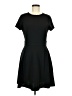 Elle Solid Black Casual Dress Size M - photo 1