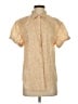 Gap Paisley Gold Short Sleeve Button-Down Shirt Size S - photo 1