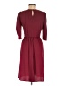 Assorted Brands 100% Polyester Solid Burgundy Casual Dress Size 6 - photo 2