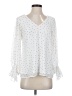 CeCe 100% Polyester Polka Dots White 3/4 Sleeve T-Shirt Size XS - photo 1
