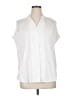 misook White Short Sleeve Blouse Size XL - photo 1