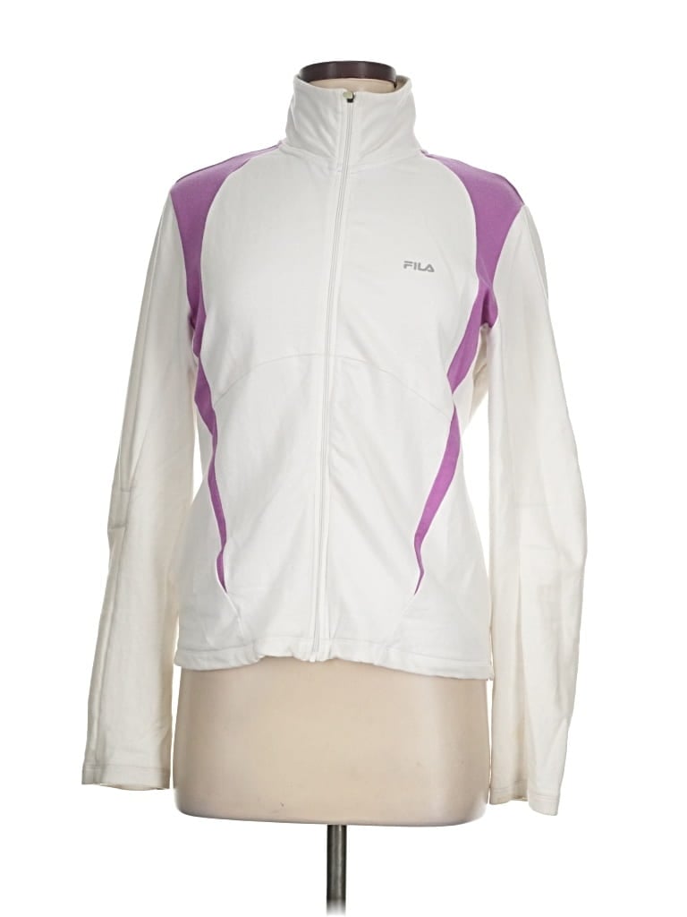 Pre-owned Fila Track Jacket In White