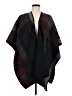 Ike Behar 100% Polyester Black Poncho One size - photo 1