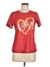 Unbranded Hearts Red Short Sleeve Top Size M - photo 1