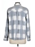 32 Degrees Checkered-gingham Silver Long Sleeve Blouse Size L - photo 2