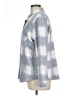 32 Degrees Checkered-gingham Silver Long Sleeve Blouse Size L - photo 5
