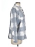 32 Degrees Checkered-gingham Silver Long Sleeve Blouse Size L - photo 4