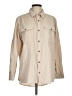 Roxy 100% Cotton Tan Long Sleeve Button-Down Shirt Size M - photo 1