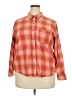 Universal Thread 100% Cotton Checkered-gingham Orange Long Sleeve Button-Down Shirt Size XXL - photo 1