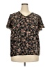 Shein Curve Black Short Sleeve Blouse Size 2X - photo 1