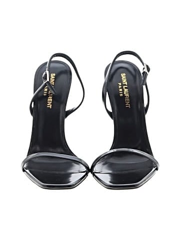 Saint Laurent Patent Leather Opyum Sandal Heels (view 2)