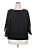 Belle Tweed 100% Polyester Black 3/4 Sleeve Blouse Size 2X - photo 1