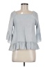 Moon River Gray 3/4 Sleeve Blouse Size M - photo 1