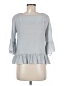 Moon River Gray 3/4 Sleeve Blouse Size M - photo 2
