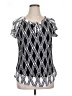 Diana Belle Black Short Sleeve Blouse Size XL - photo 1