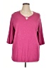 Catherines Pink 3/4 Sleeve Top Size 0X - photo 1