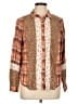 Cato Animal Print Brown Long Sleeve Button-Down Shirt Size L - photo 1