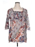 Style&Co Blue 3/4 Sleeve Blouse Size XL - photo 1