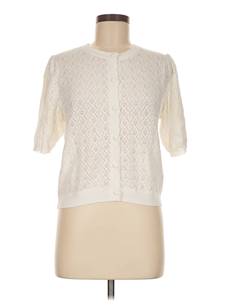 Pre-owned Lilla P Cardigan Sweater In Ivory