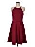 Unbranded Solid Burgundy Cocktail Dress Size M - photo 1