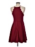 Unbranded Solid Burgundy Cocktail Dress Size M - photo 2